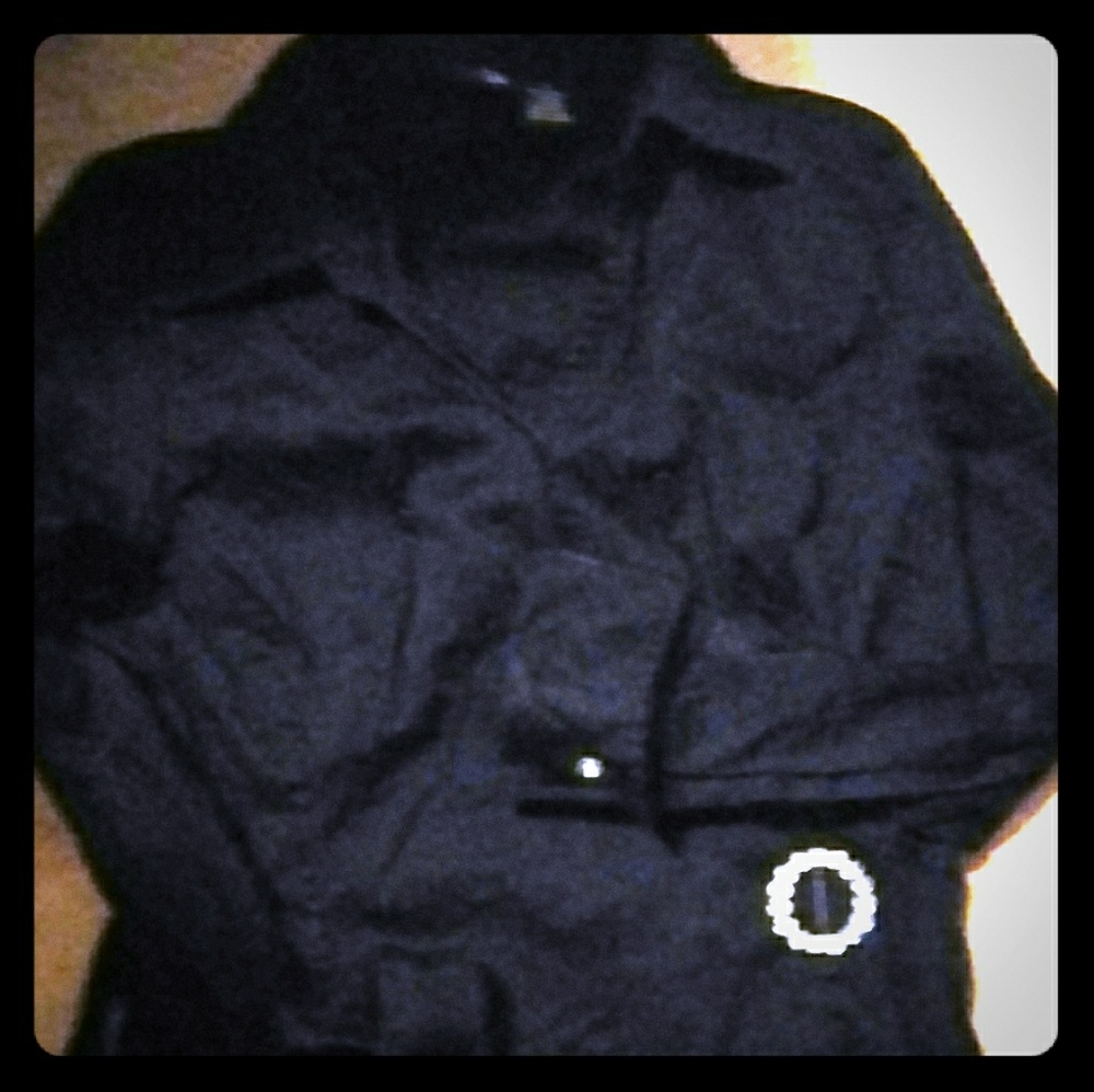 Womens east 5th black wrap shirt